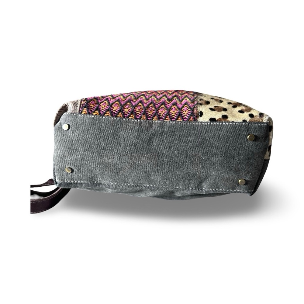 Myra Bag Patch work Peruvian brown shoulder bag (… - image 5